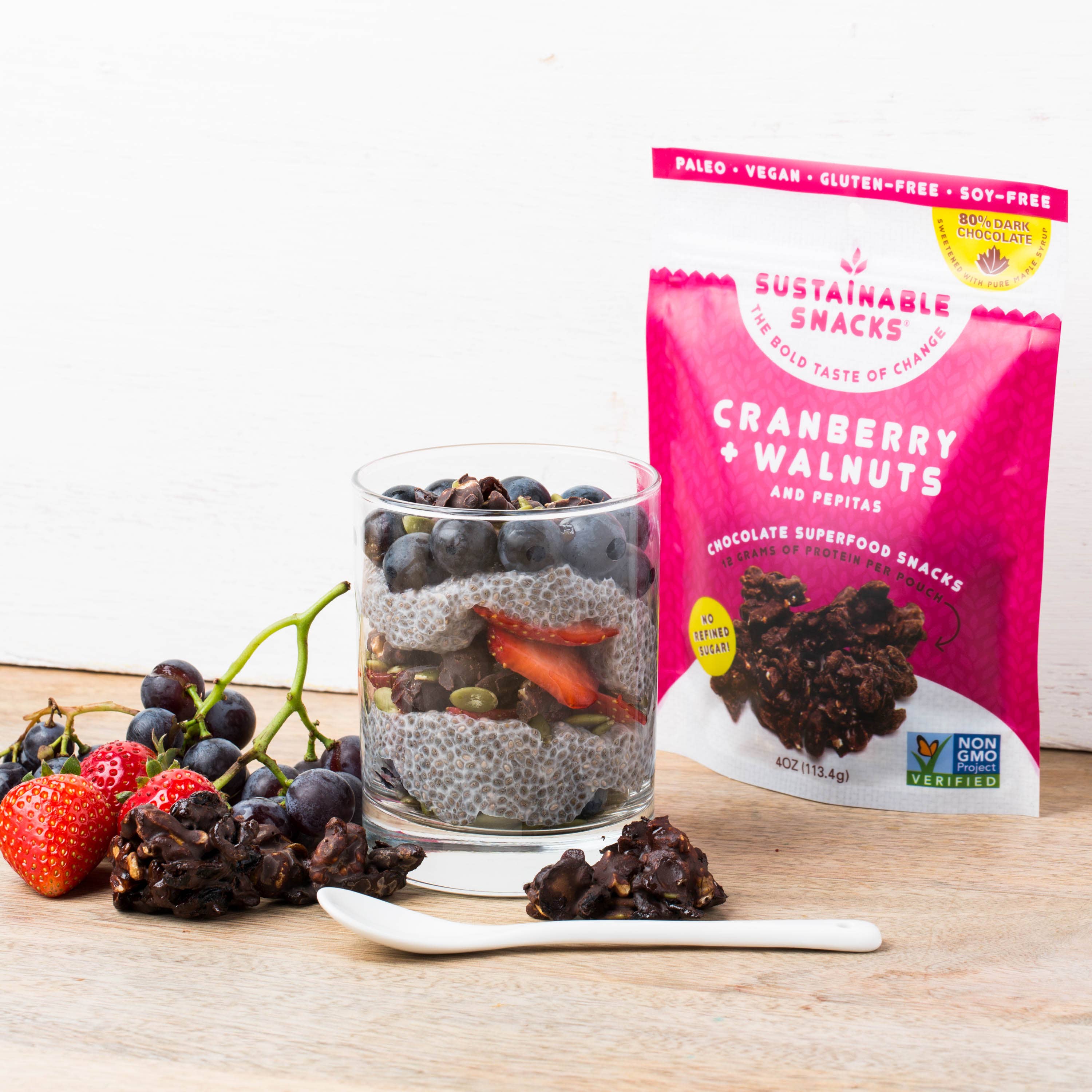 Sustainable Snacks - Wholesale Chocolate Covered Sweets - Cranberry + Walnut And Pepitas3