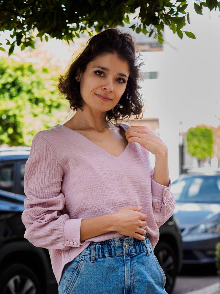 hutch&putch - Wholesale Blouse - Women's - Musselin blouse "Jule" • with balloon sleeves