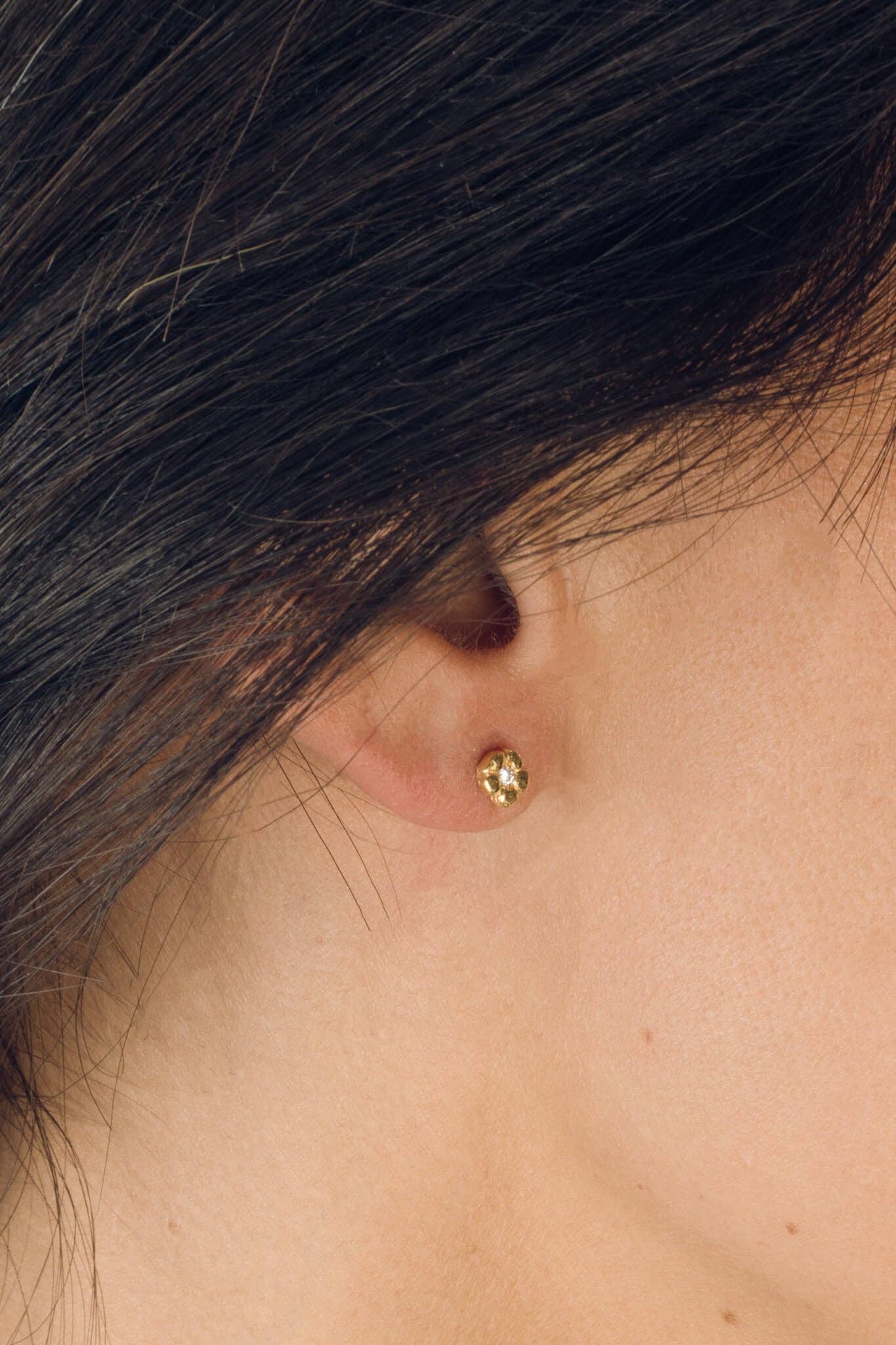 Circus Jewellery - Wholesale Stud/Post Earrings - Golden Silver Floret Earring1