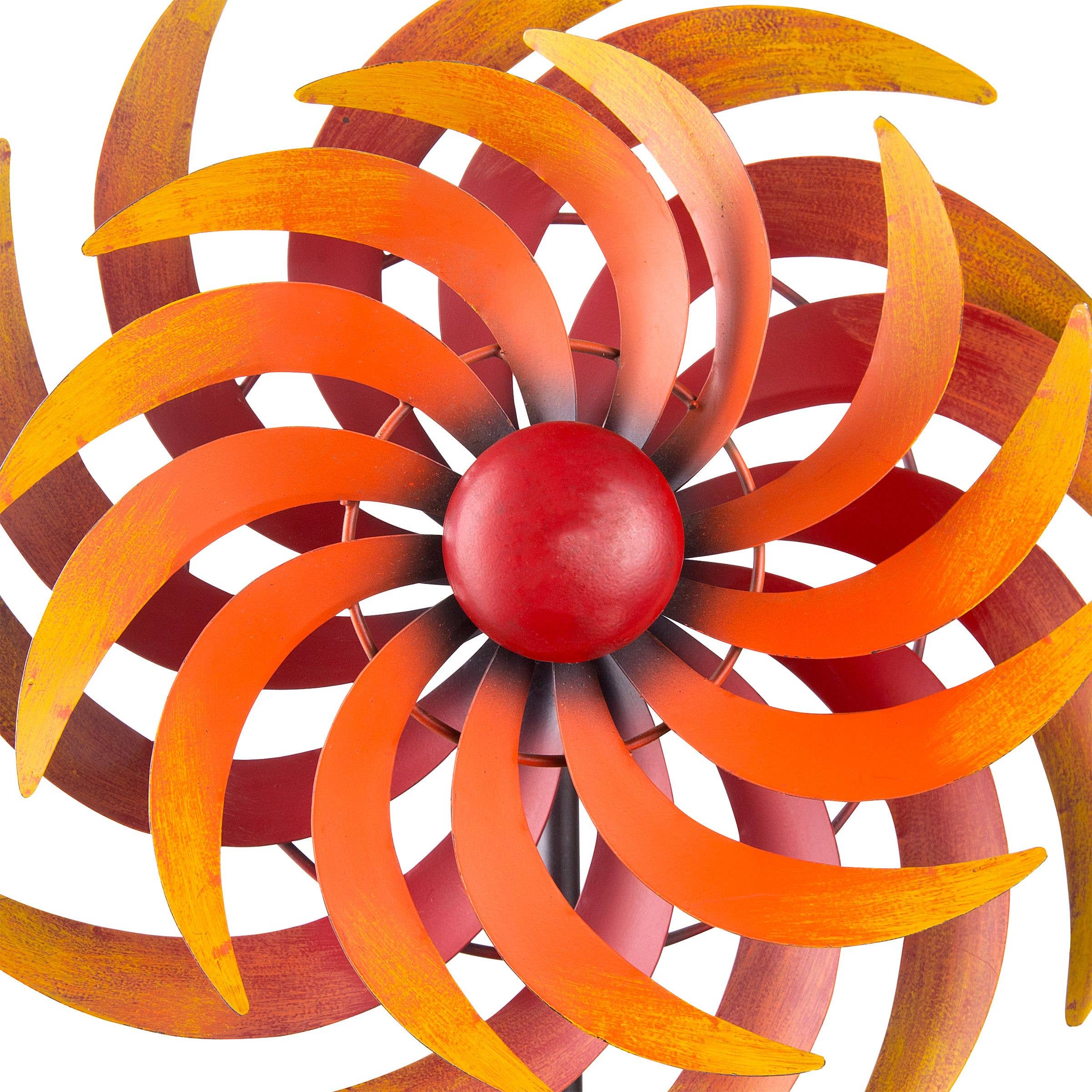 Alpine Corporation - Wholesale Garden/Lawn Stake - Alpine Corporation Fiery Metal Kinetic Dual Spinning Garden3