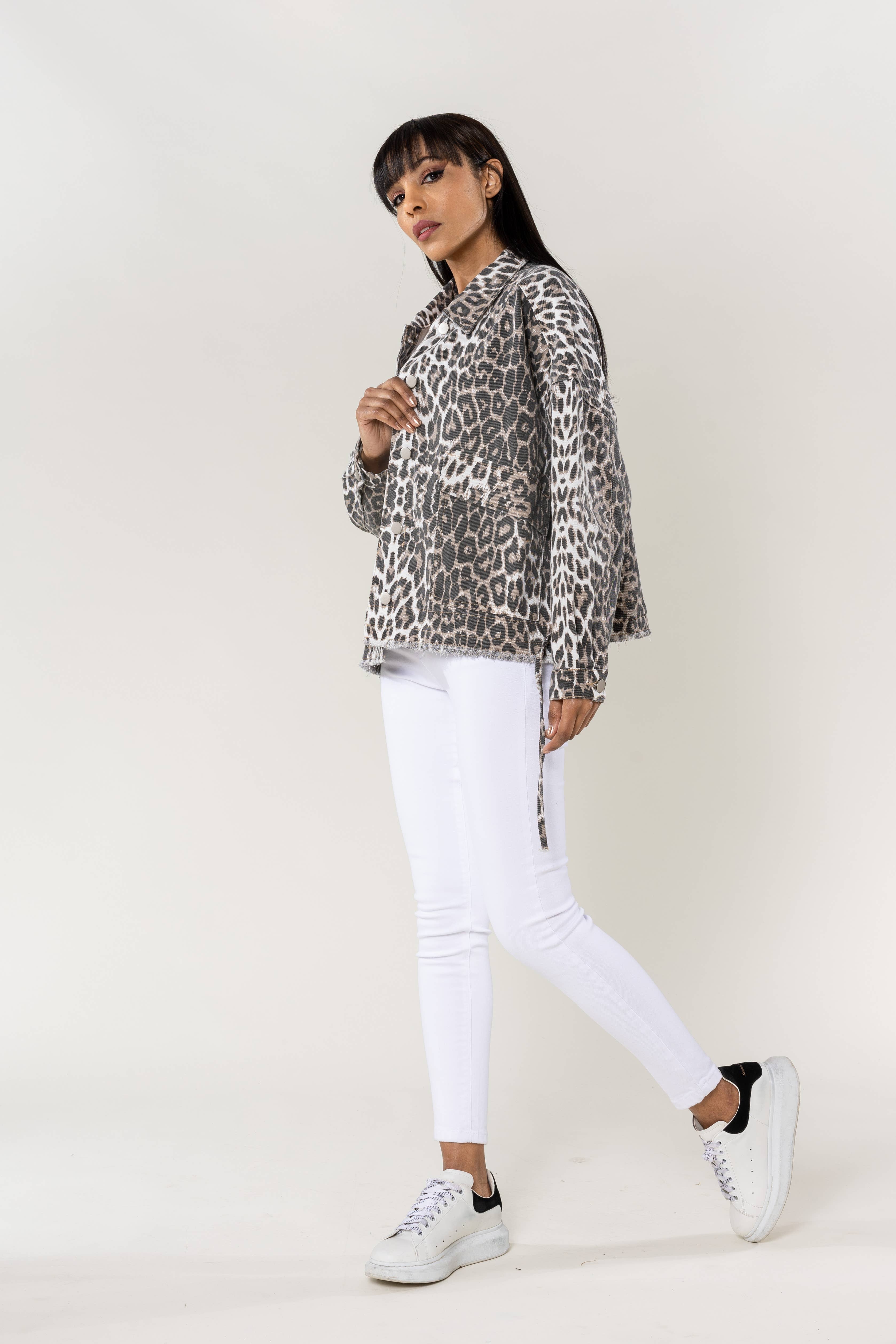 Nina Carter – Casaco de ganga - Mulher por atacado – Casaco de ganga oversized Nina Carter bolsos grandes S56256