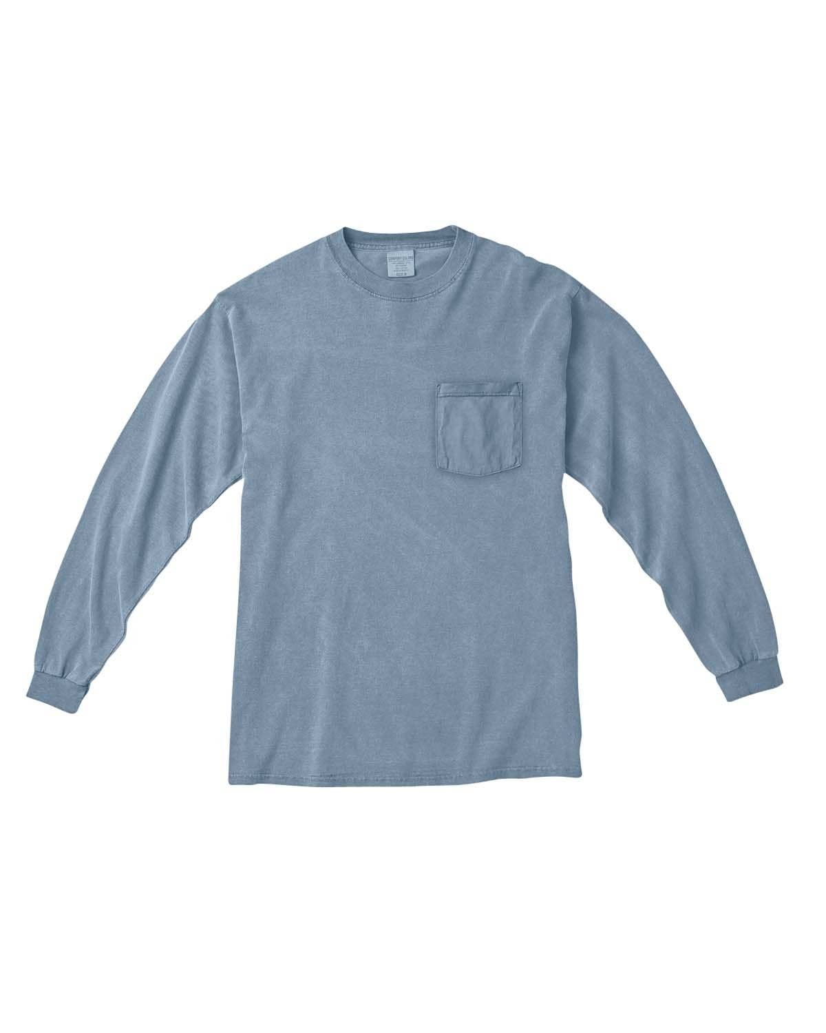 Total Apparel - Wholesale T-Shirt - Men's - Comfort Colors Garment-Dyed Long-Sleeve Pocket T-Shirt C441027