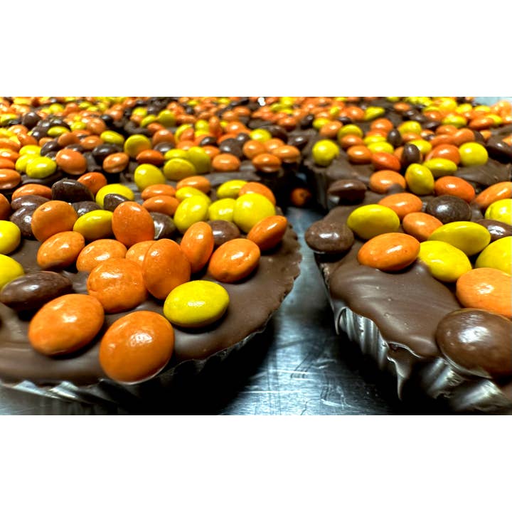 O'Shea's Candies Sweet Shop - Wholesale Chocolate Covered Sweets - Jumbo Milk Chocolate “Reese Pieces” Peanut Butter Cups w/Bow