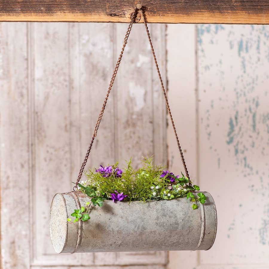 Irvin's Tinware - Wholesale Hanging Planter - Rustic Planter1