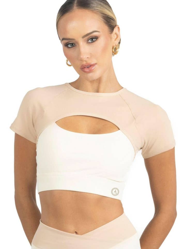 Sienna Color Block Activewear Top for engroshandel hos Akalia