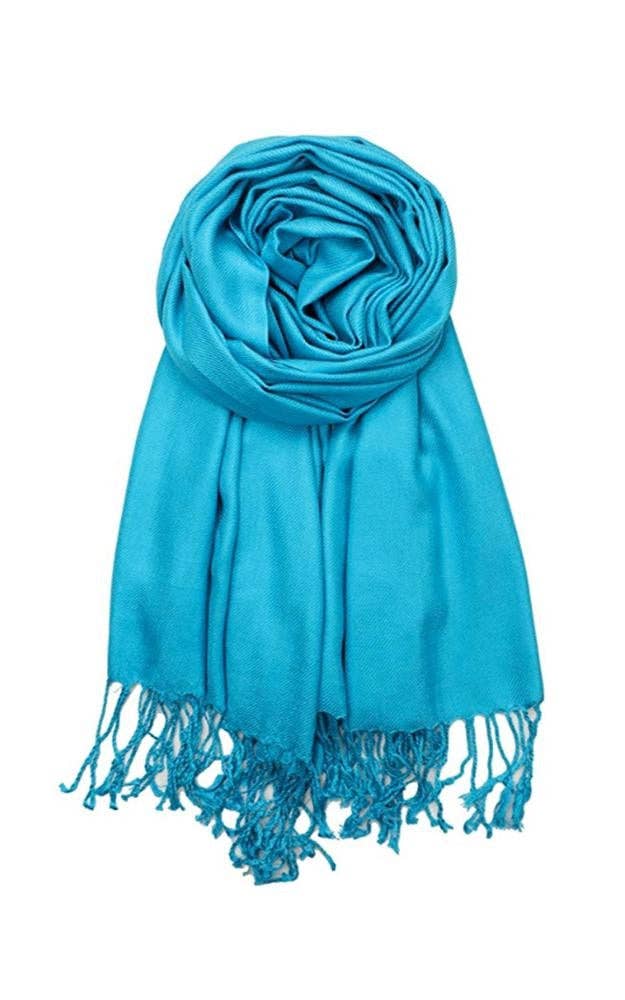 Jasper Trading LLC – wholesale Scarf – Women's – C11 - One Piece Turquoise Color Fashion Pashmina Shawl Scarf1