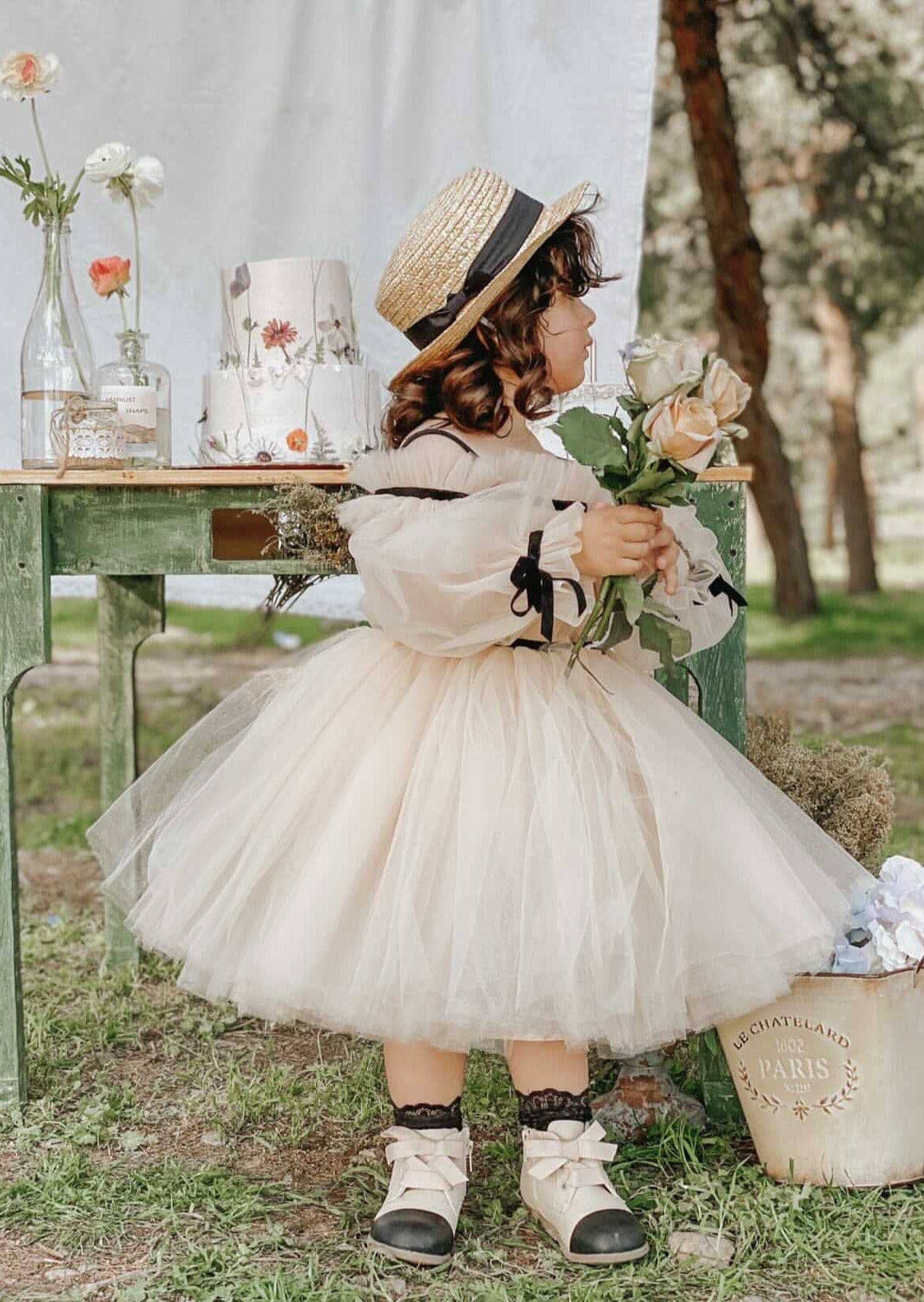 Petite Maison Kids - Wholesale Dress - Kids - Coco-Caramel Tulle Dress10