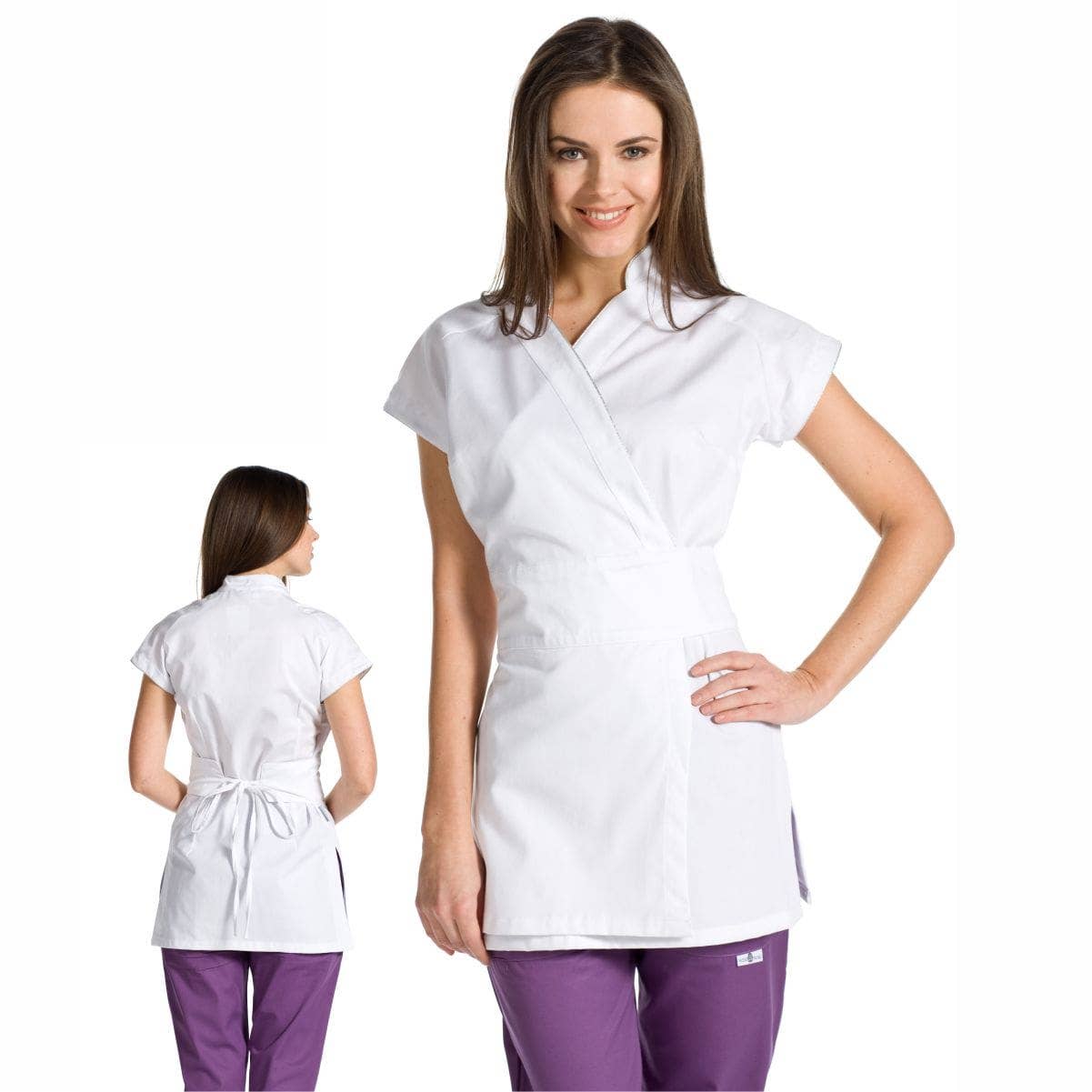 West Rose abbigliamento professionale - Wholesale Kimono - Dames - Jasmijn wit werkkimono2