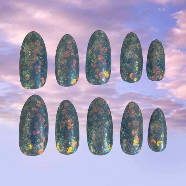 Paillettes bleues pour la vente par OVER THE TOP NAILS