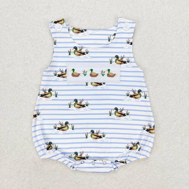 Baby Boys Summer Ducks Sleeveless Rompers for wholesale by Aier Wholesale