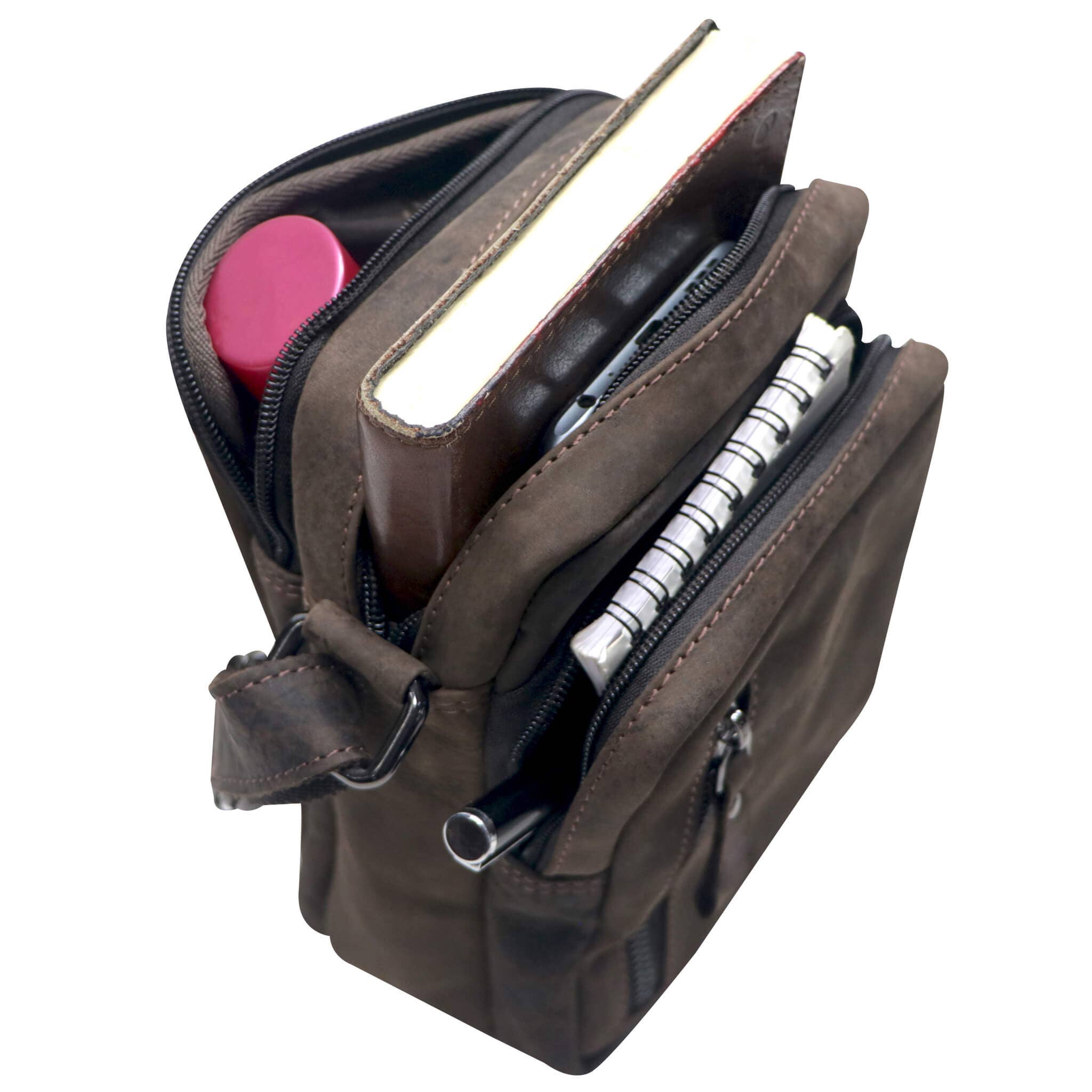 Greenwood – Engroshandel Crossbodytaske – unisex – Nili lille skuldertaske med flere rum Crossbody taske læder18