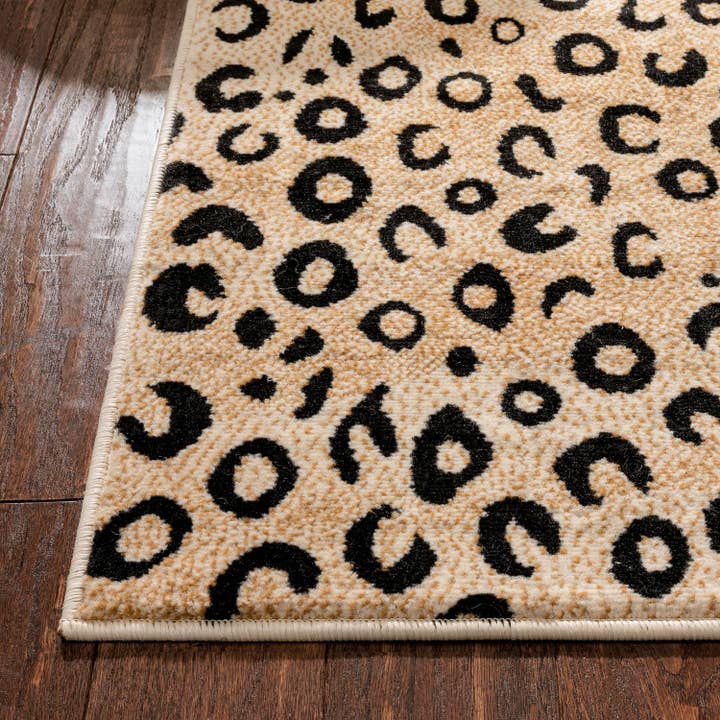 Well Woven - Wholesale Area Rug - Leopard Black Animal Print Rug