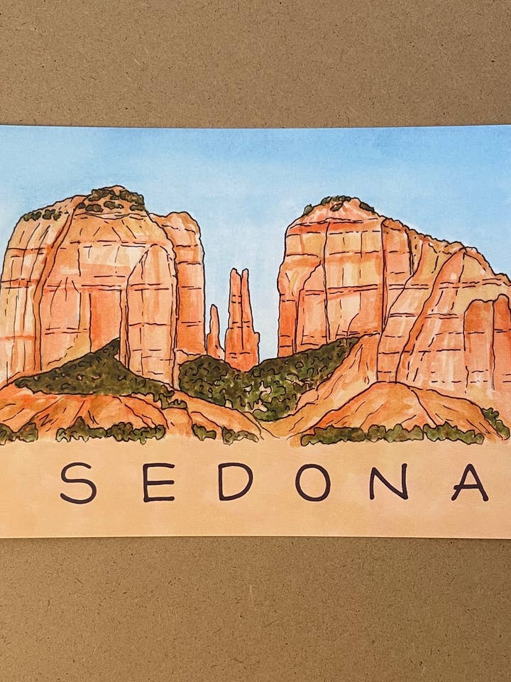 Carte postale Sedona pour la vente par Brushes and Boots