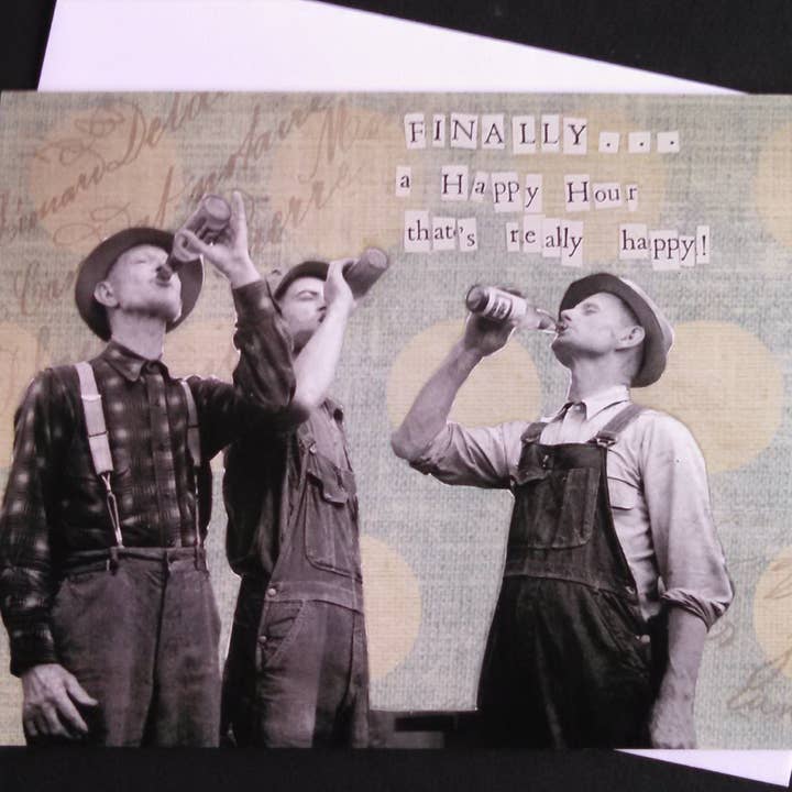 Happy Hour Note Card for wholesale by ZouZou's Basement