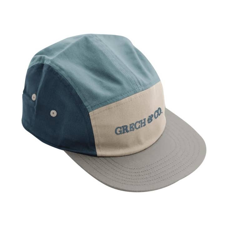 5 Panel Hat | Anti UV GOTS - Sky Blue + Desert Teal | GCO2093 for wholesale by GRECH & CO.