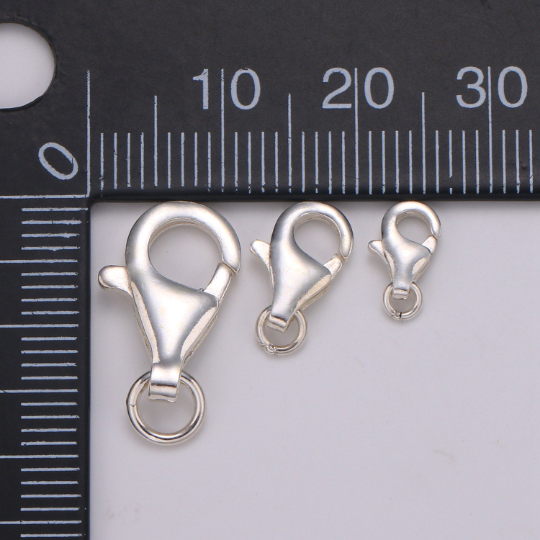 Aim Eternal - Venta al por mayor Pinza - Cierres de langosta de plata de ley 925 con anillo saltador, accesorios de joyería para pulsera, collar, fabricación de joyas, componente de suministro de 10 mm, 13 mm, 20 mm SL-233 SL-234 SL-2353