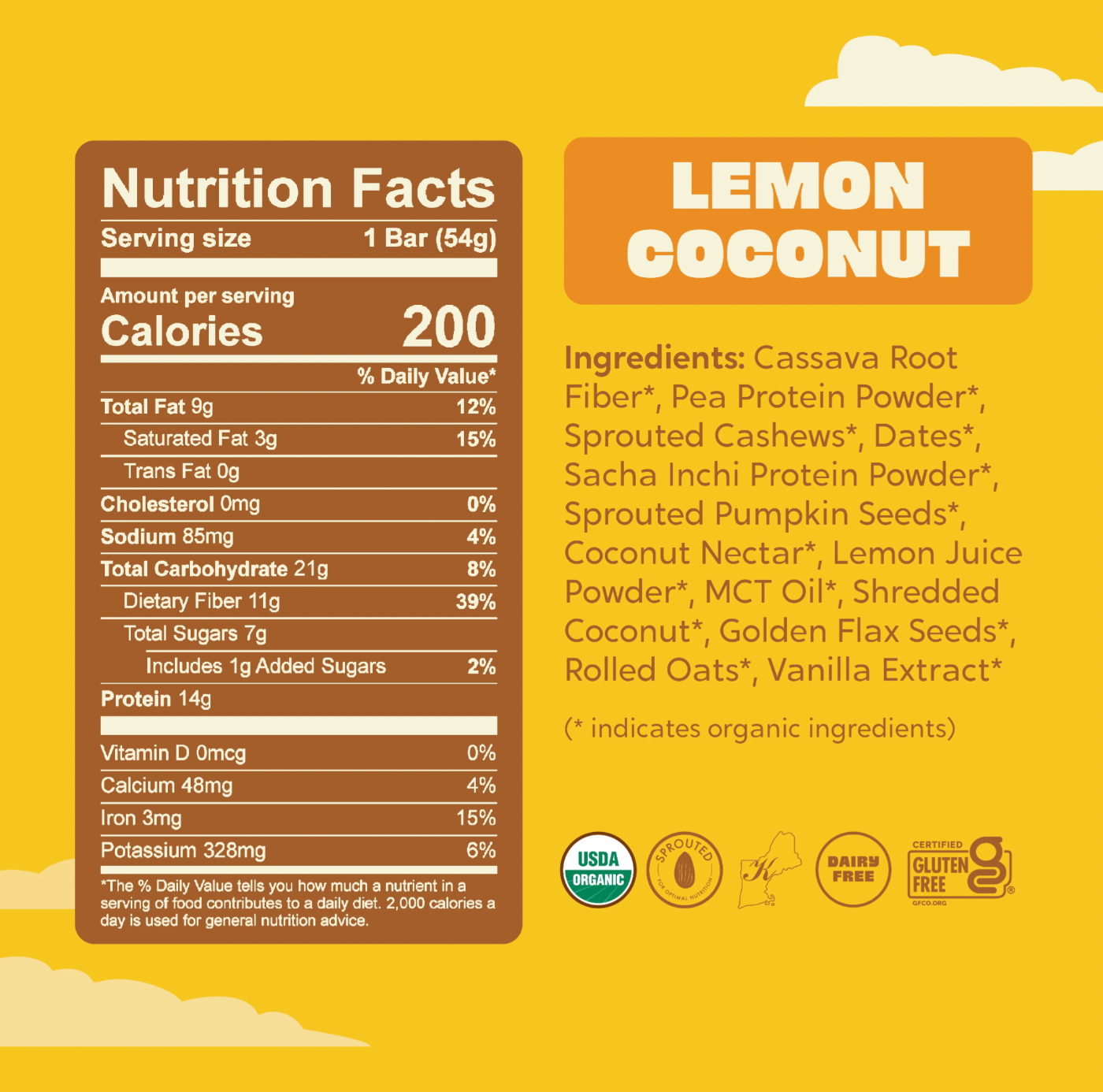 Healthy Truth LLC – wholesale Snack bar – *NEW* Lemon Coconut PLANT BASED Protein Bar1