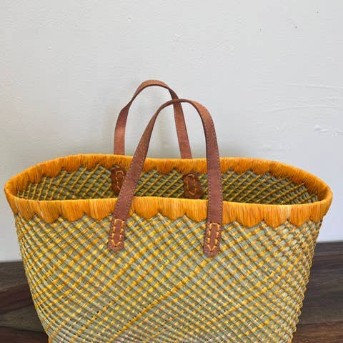 Gitzell FairTrade - Vente Paniers - Fourre-tout à carreaux, Madagascar