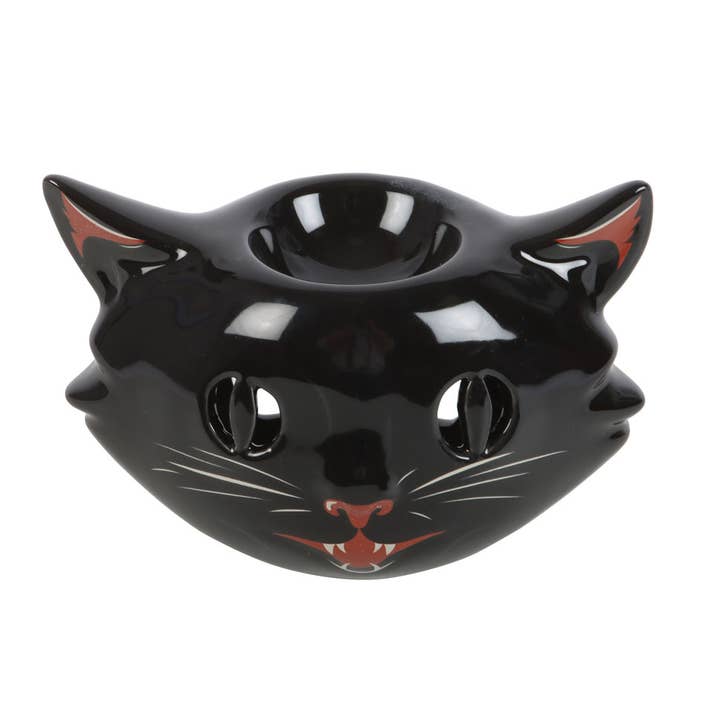 Something Different Wholesale - Wholesale Oil Warmer - Spooky Black Cat Halloween Oil Burner