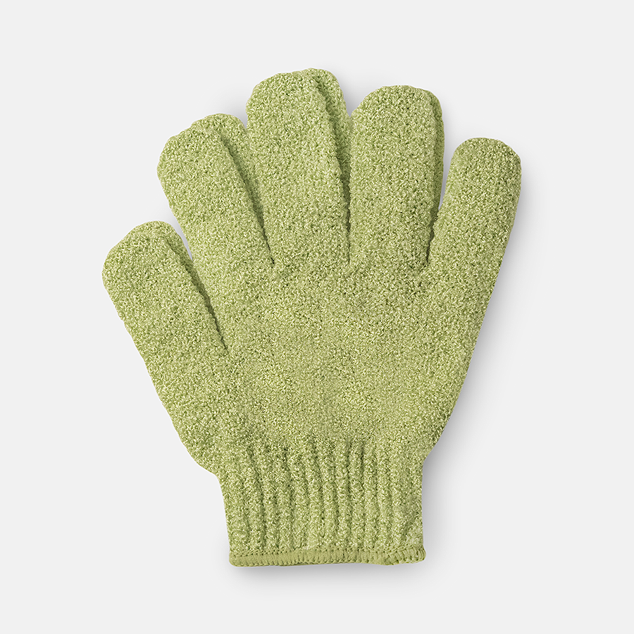 Bath Accessories Company - Vente Gants/moufle pour gommage - Gants de douche extra rugueux Well Groomed Xl - Vert sauge1