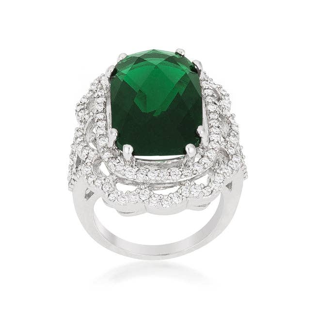 Green Cocktail Crest Ring for wholesale by JewelScent