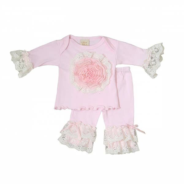 Haute Baby - Venta al por mayor Conjunto de ropa - Bebés - Conjunto Rosa Lullabye para Bebé Niña de Haute Baby0