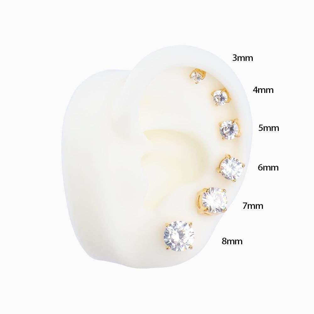 oumo jewelry - Wholesale Stud/Post Earrings - Basic Round Gemstone Studs9