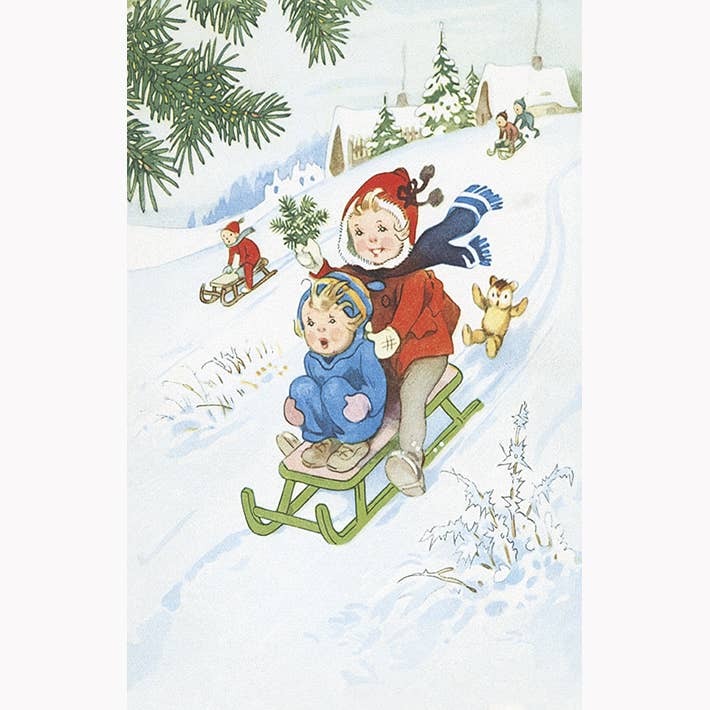 Vykort pulkaåkning för wholesale av LUDOM EDITION