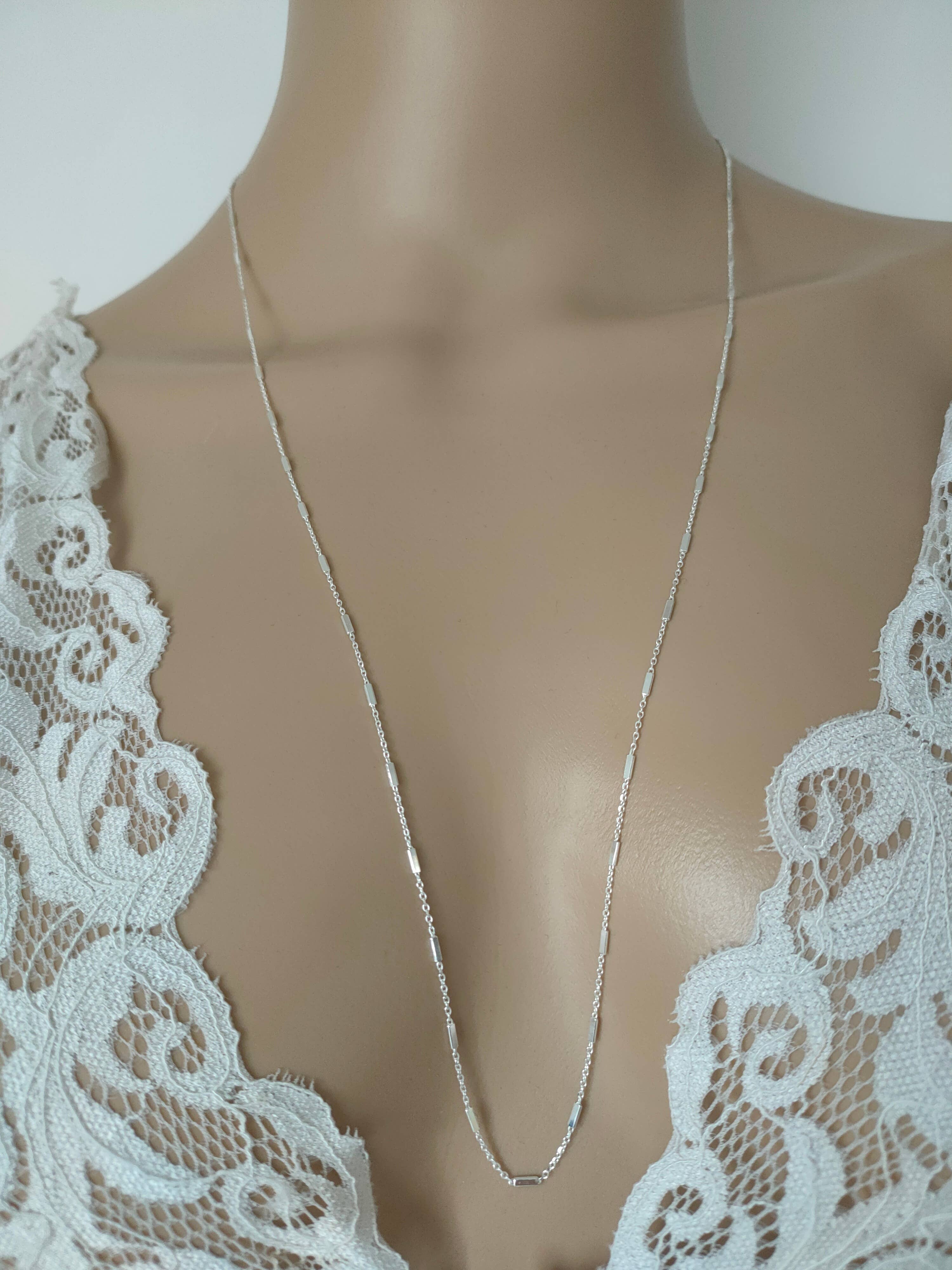 Thanina bijoux - Wholesale Link & Chain Necklace - Cable chain necklace sterling silver 9254