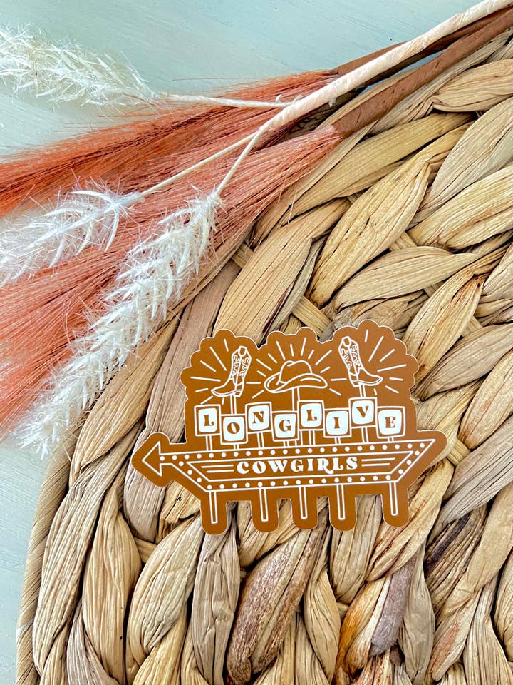 Autocolante Long Live Cowgirls 3x2 pol. por atacado de taelormade