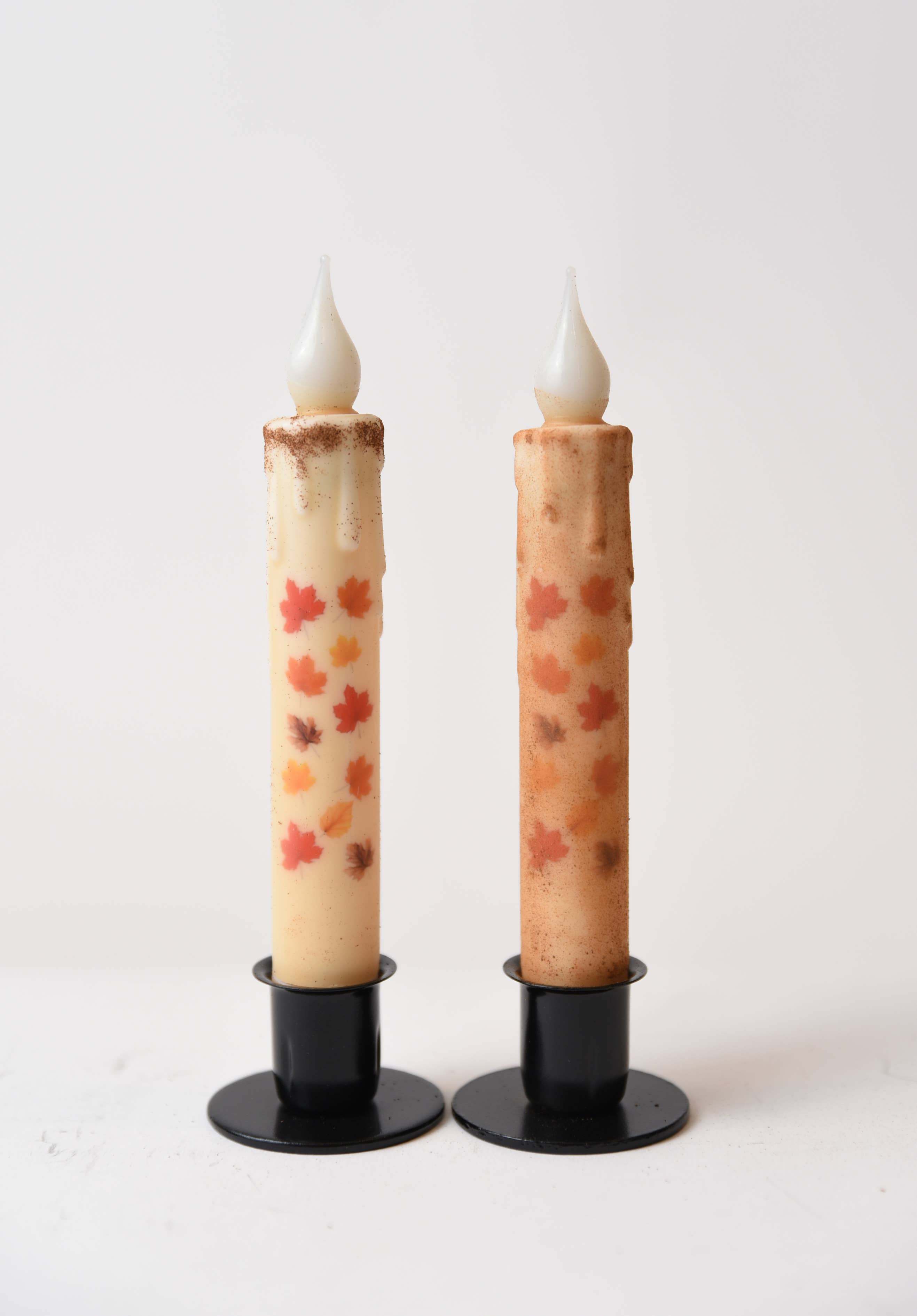 LMS Wholesale – wholesale Flameless candle – Floating Maple Leaves LED Timer Taper Candle