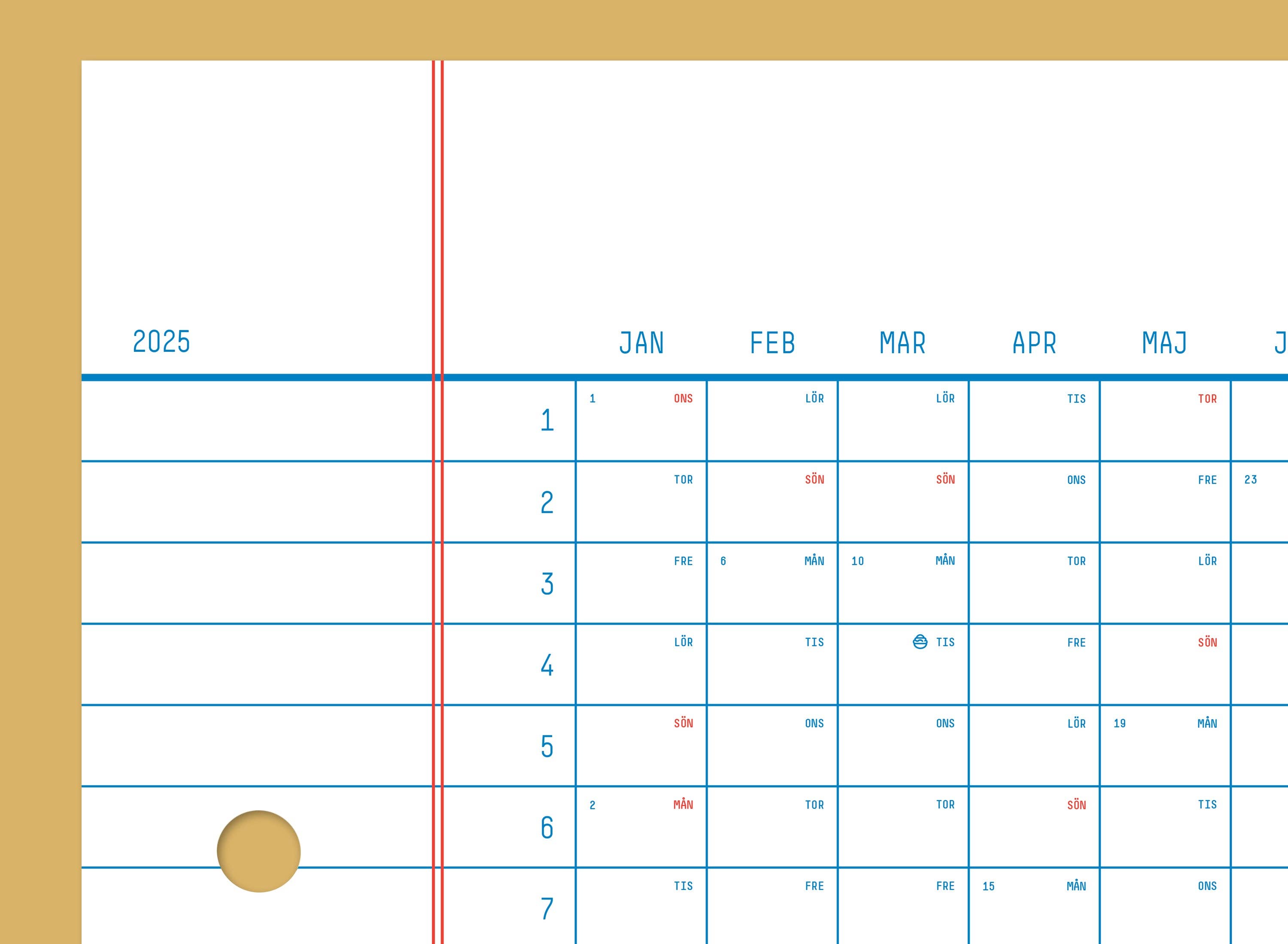 Yearcalendar - Wholesale Calendar - 2026 Classic Sweden Calendar 50x70cm5