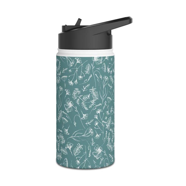 Bouteille d'eau en acier inoxydable, couvercle standard pour la vente par Fox & Willow Design Studio