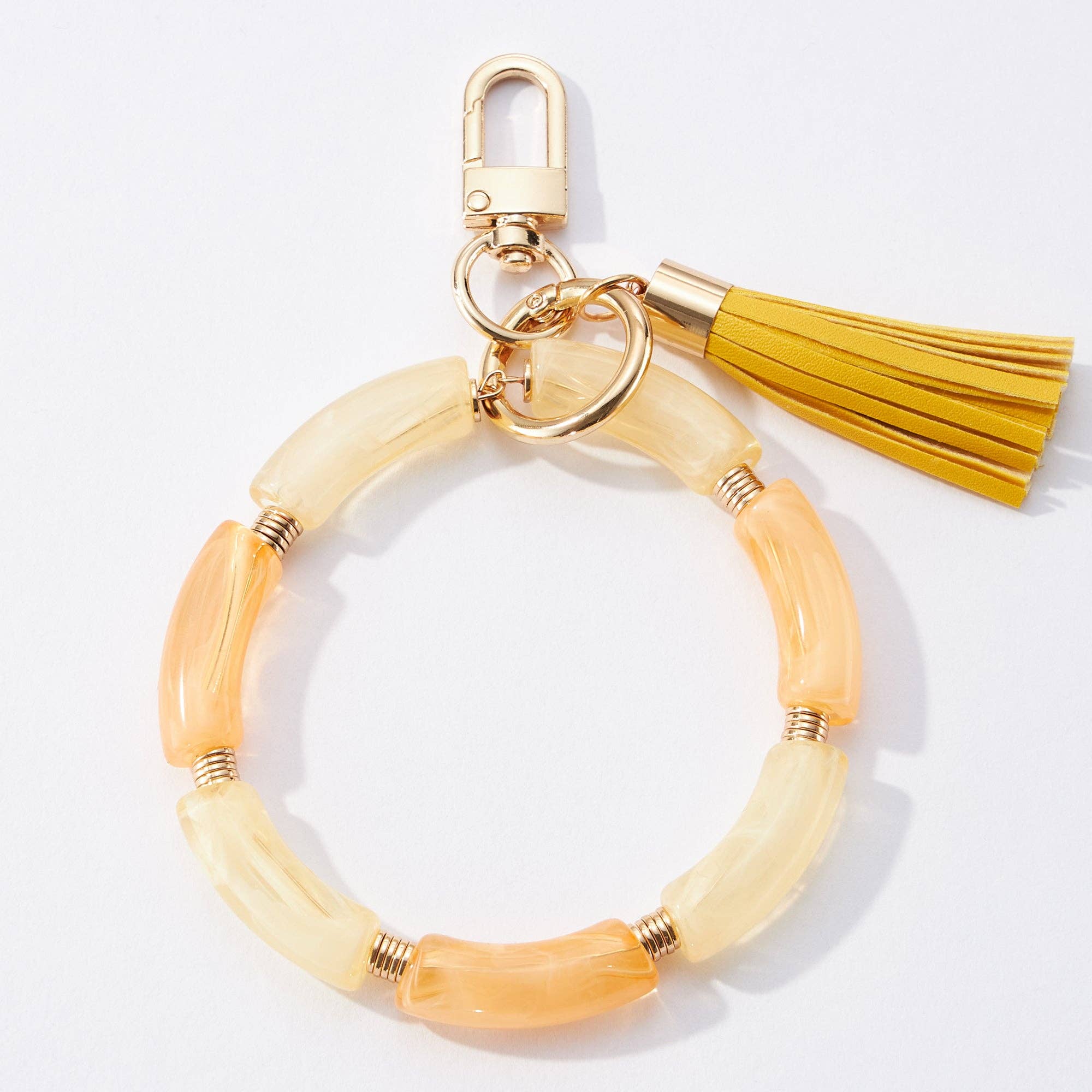 Frem – wholesale Keychain – Women's – Two Tone Resin Wristlet Keychains with Tassel8