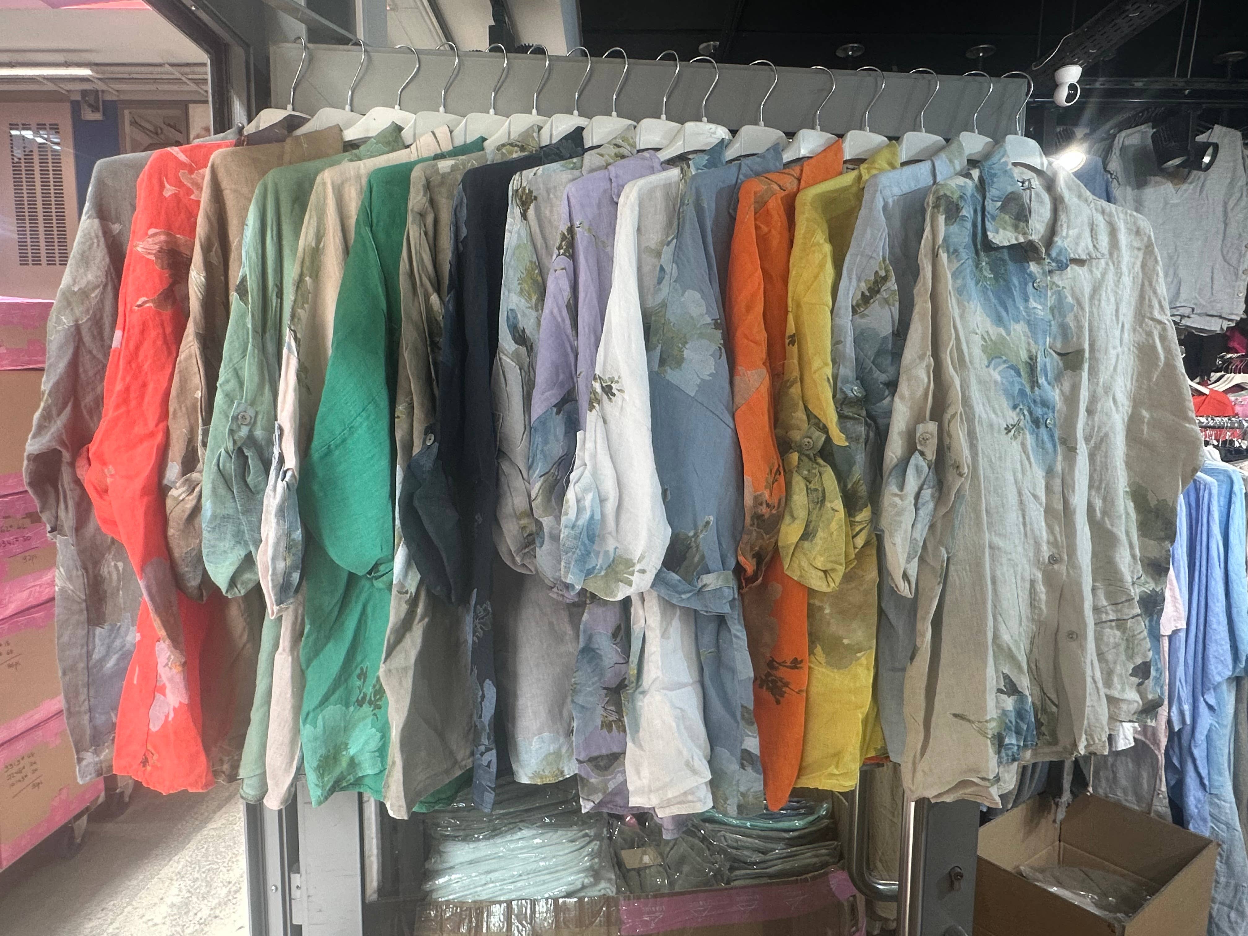 LÉA & LUC - Wholesale Dress - Women's - Floral print shirt in 100% Linen REF. 20090/519