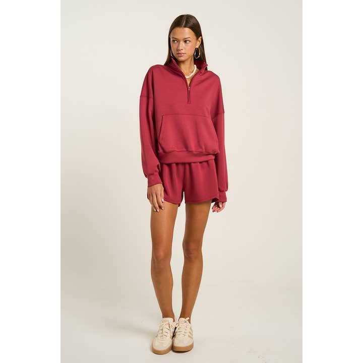 The GREii - Wholesale Sweatshirt - Women's - Mock Neck Half Zip Up Sweatshirt19