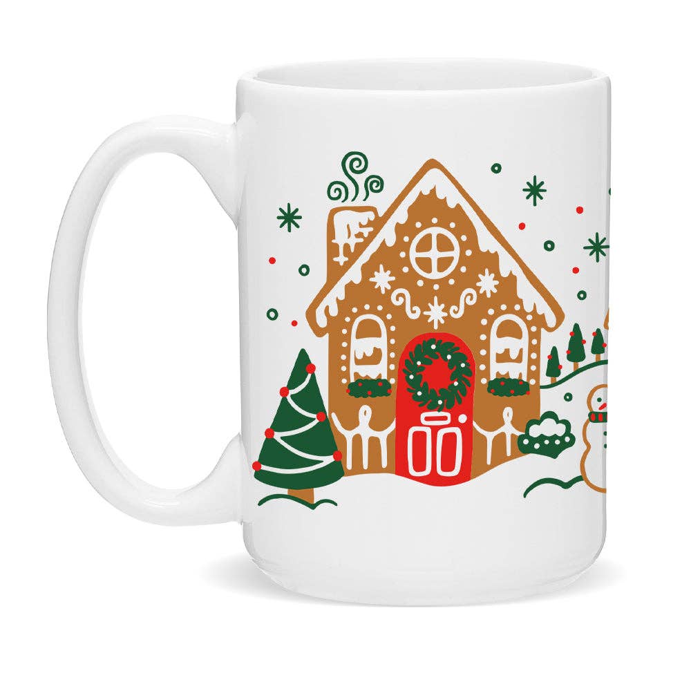 Grounds & Hounds Coffee Co. - Wholesale Coffee Mug - Gingerbread Holiday Ceramic Mug1