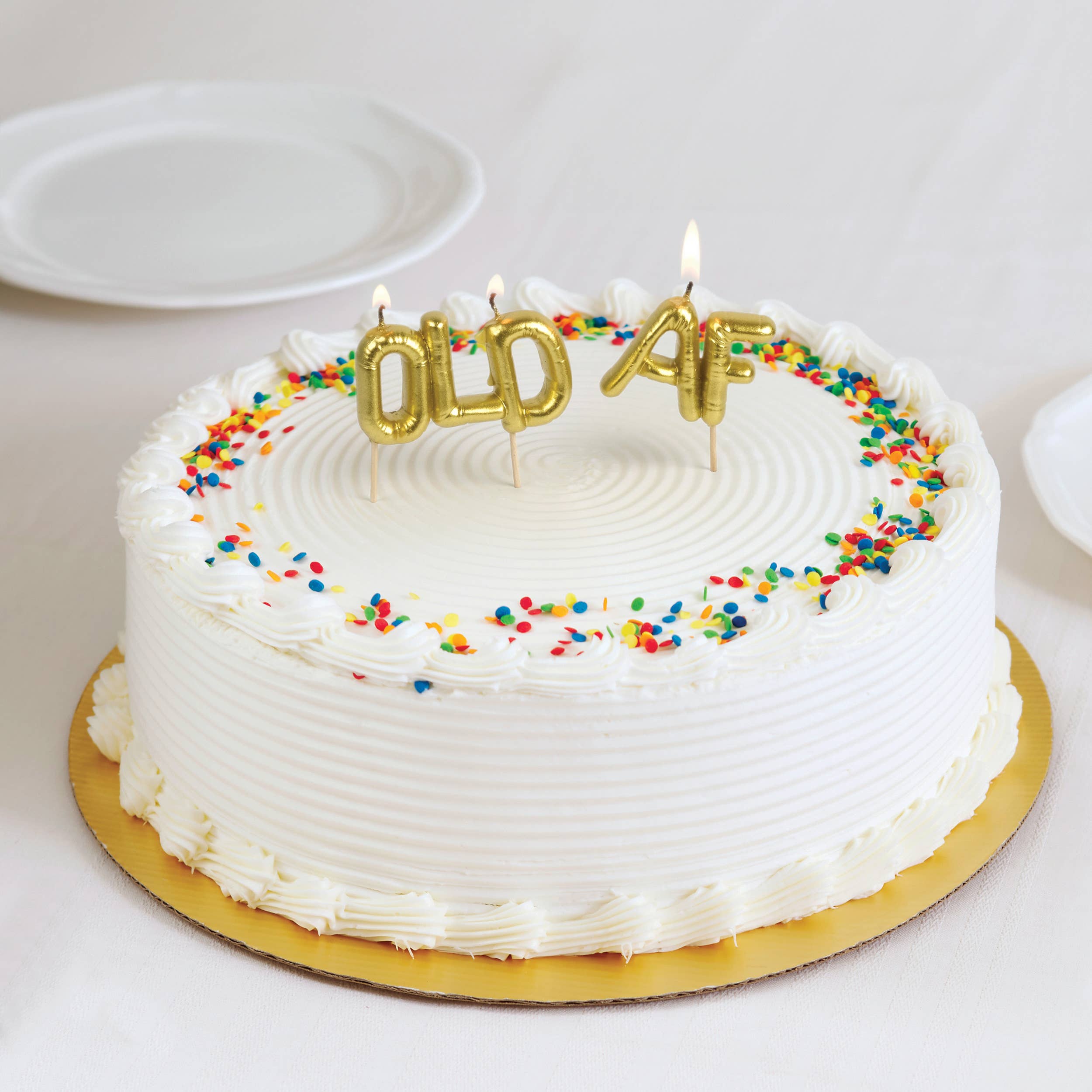 Fred & Friends - Wholesale Cake Candle - LIGHTEN UP Party Candles - Old AF3