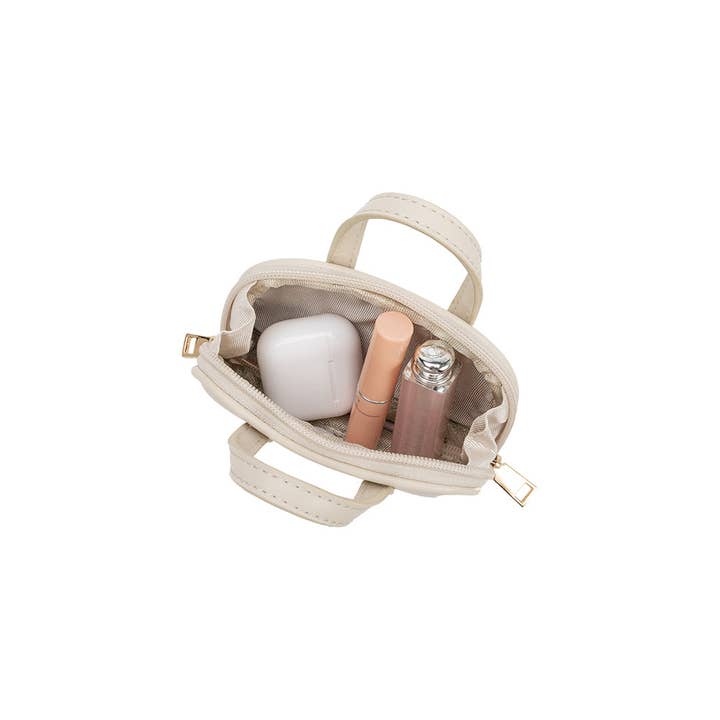 Melie Bianco - Wholesale Top Handle Bag - Women's - Natasha Micro Ivory Recycled Top Handle Bag