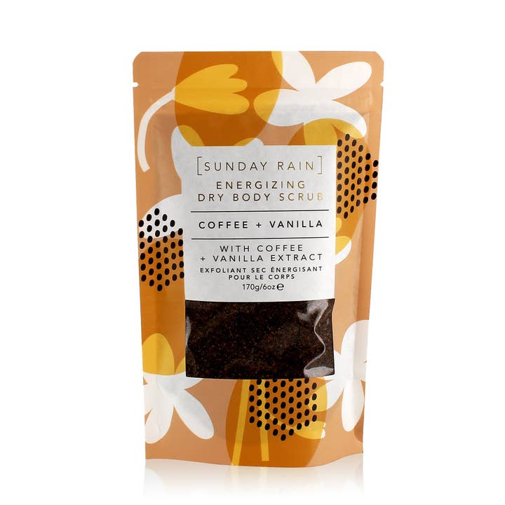Beauty Goddess - Wholesale Body Scrub/Exfoliant - Sunday Rain Coffee and Vanilla Energizing Dry Body Scrub, 170g