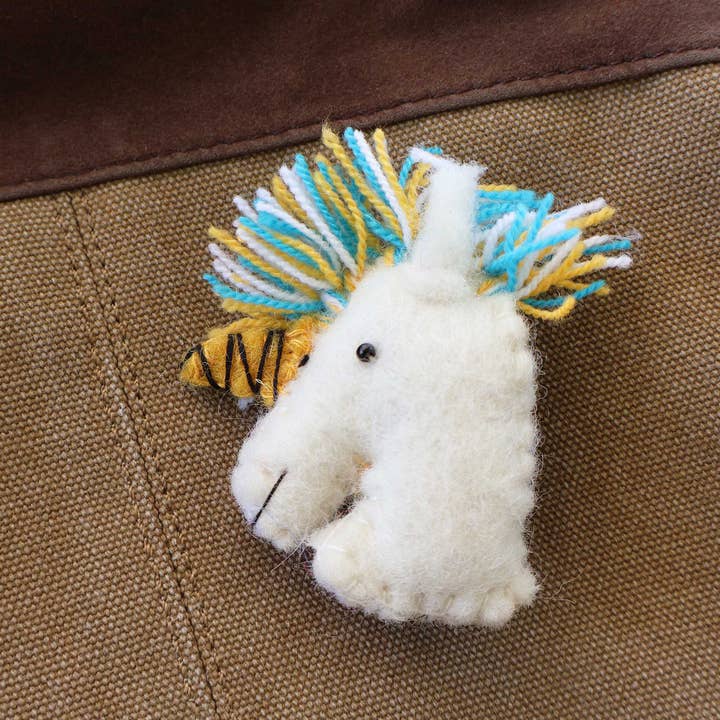 Tribal Trade GmbH - Wholesale Brooch - Brooch Pin Felt Unicorn5