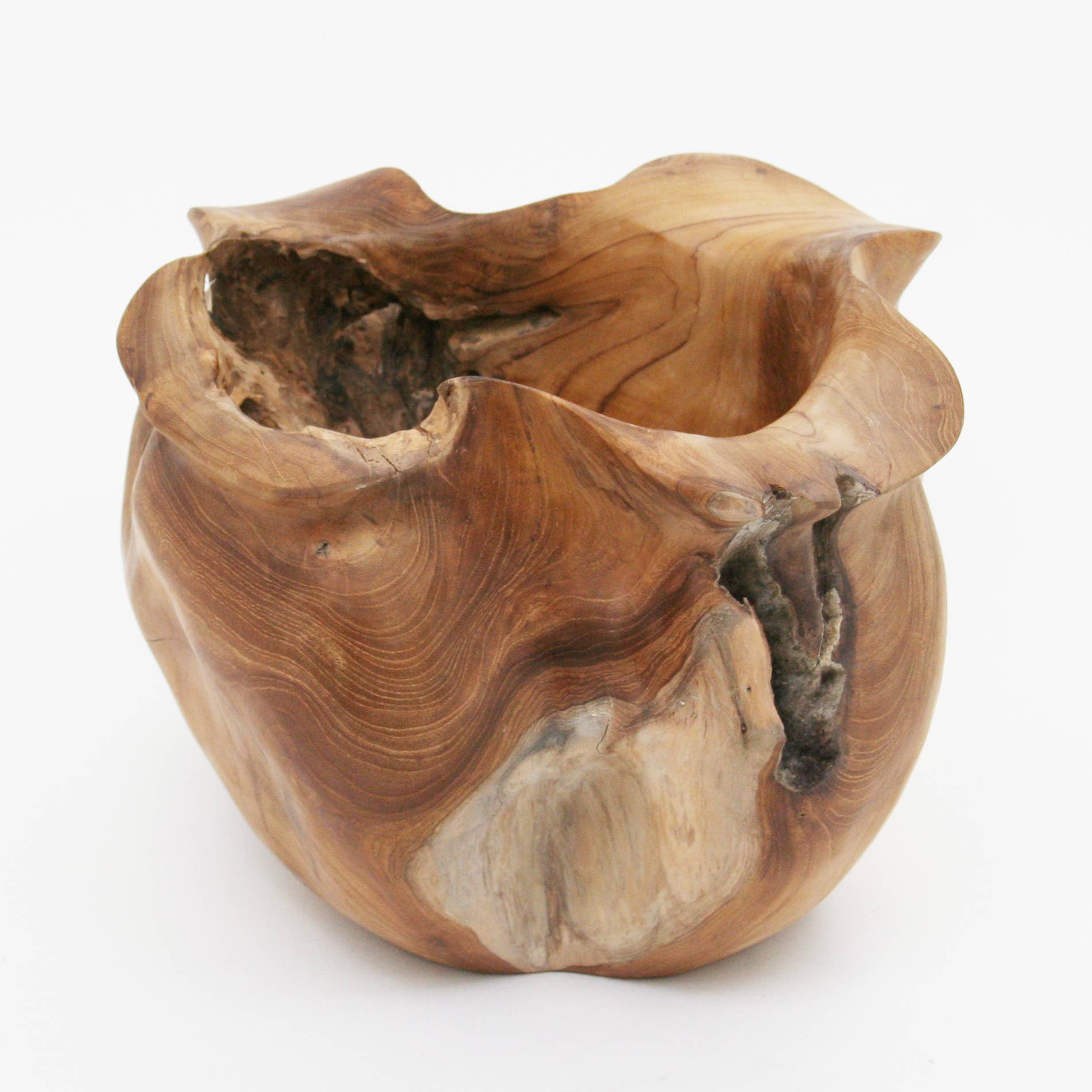 Housewares & Tabletops by Contrast Inc. - Wholesale Vase - Teak Root Wave Pot L1
