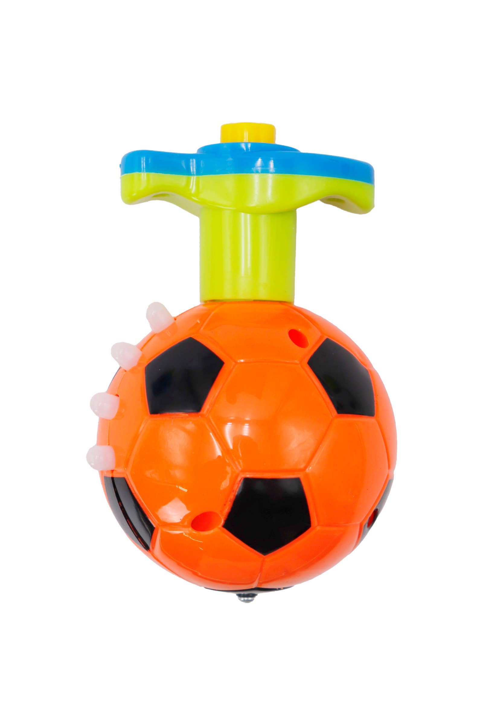 ASSORTED Soccer Football Led Music Playing Spinning Top for wholesale on Faire5