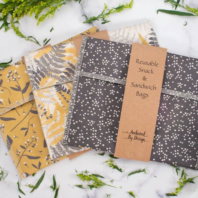 Anchored By Design - Wholesale Food Storage Wrap/Bag - Reusable Snack & Sandwich Bags