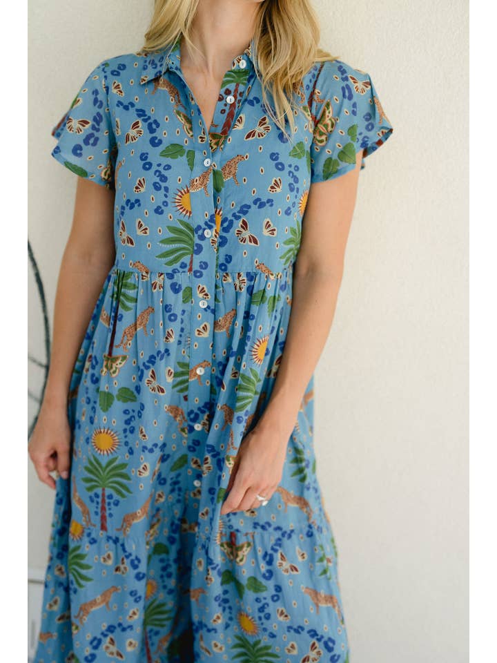 Briton Court - Wholesale Dress - Women's - Frenchi Dress -Cheetah Cove