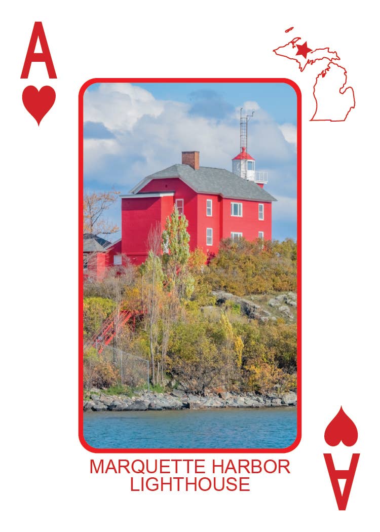 Phil Stagg Photography - Wholesale Playing Cards - LIGHTHOUSES OF MICHIGAN - Playing Cards - Euchre Friendly40