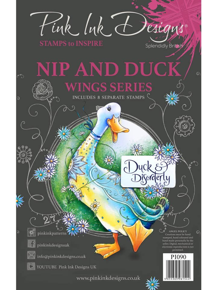 Nip & Duck A5 Clear Stamp Set for wholesale by Ecstasy Crafts Distributing