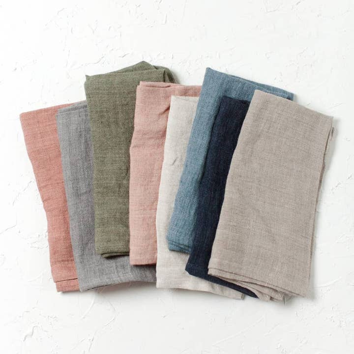 Creative Women Australia - Wholesale Dinner & Cloth Napkin - Stone Washed Linen Hemmed Dinner Napkin
