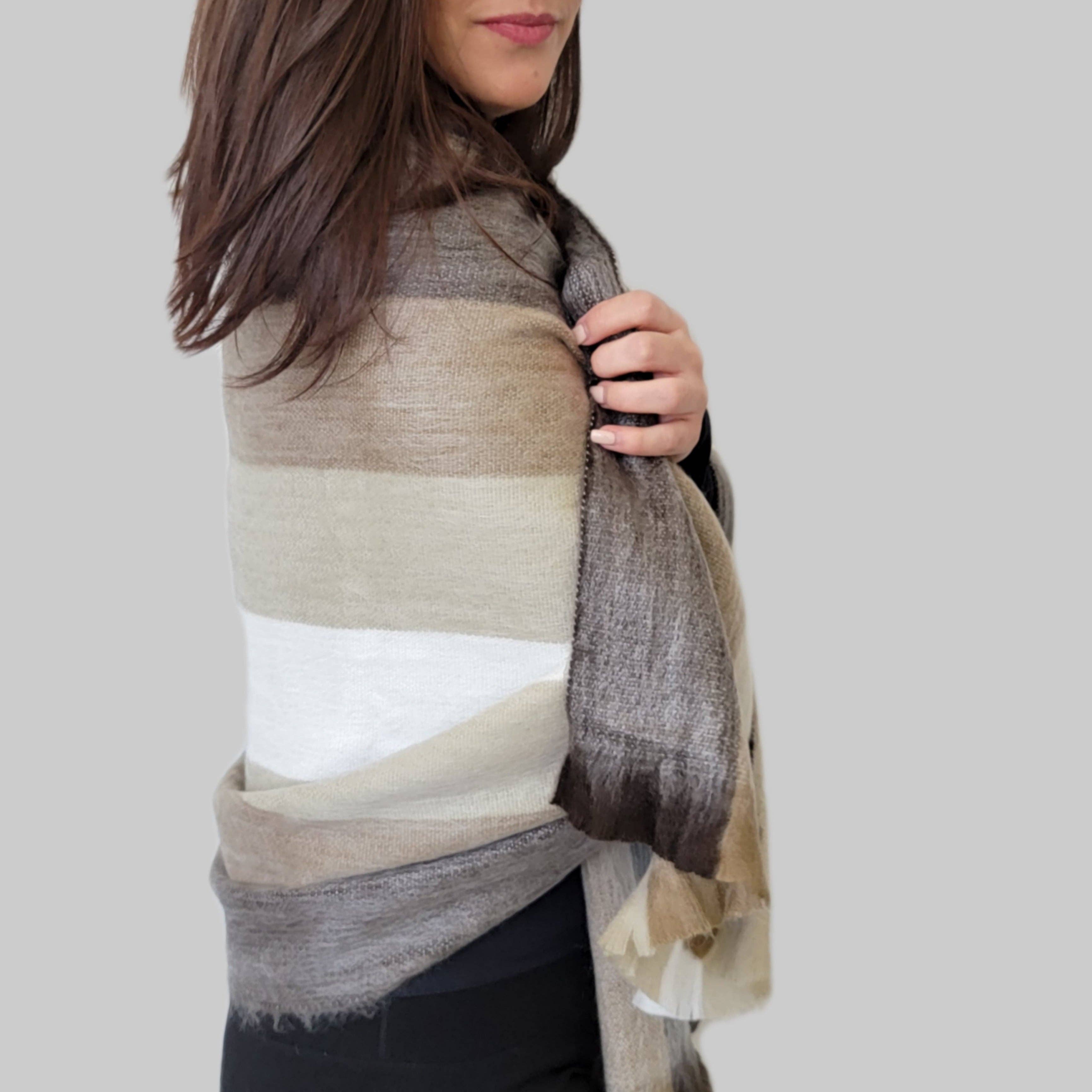 LATITUDE ZERO GOODS - Wholesale Wrap - Women's - Condor - Alpaca Wool Shawl - Handmade Wool Shawl4