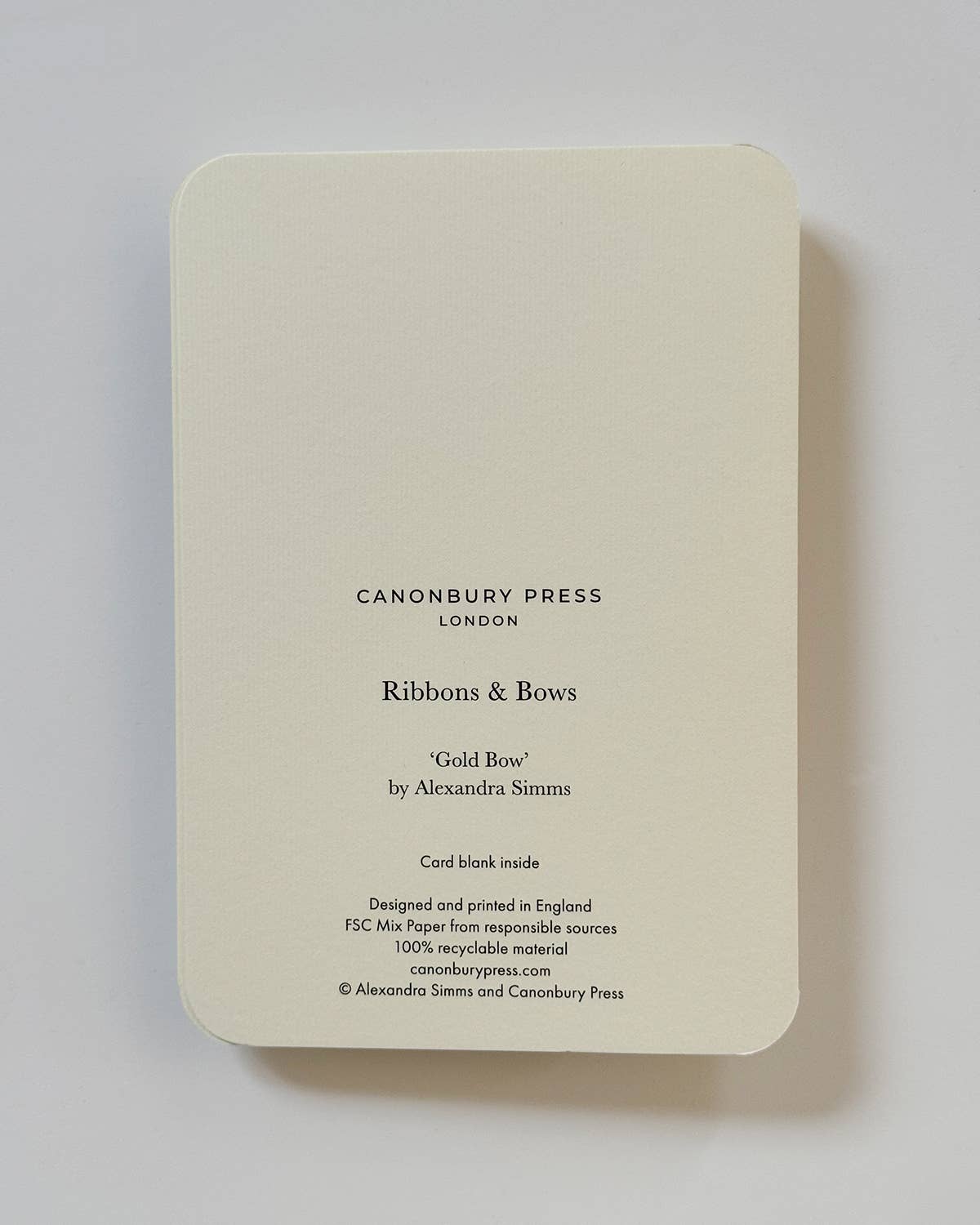 Canonbury Press - Wholesale Anniversary Card - Gold Bow Greeting Card | Birthday Card | Luxury Cards1